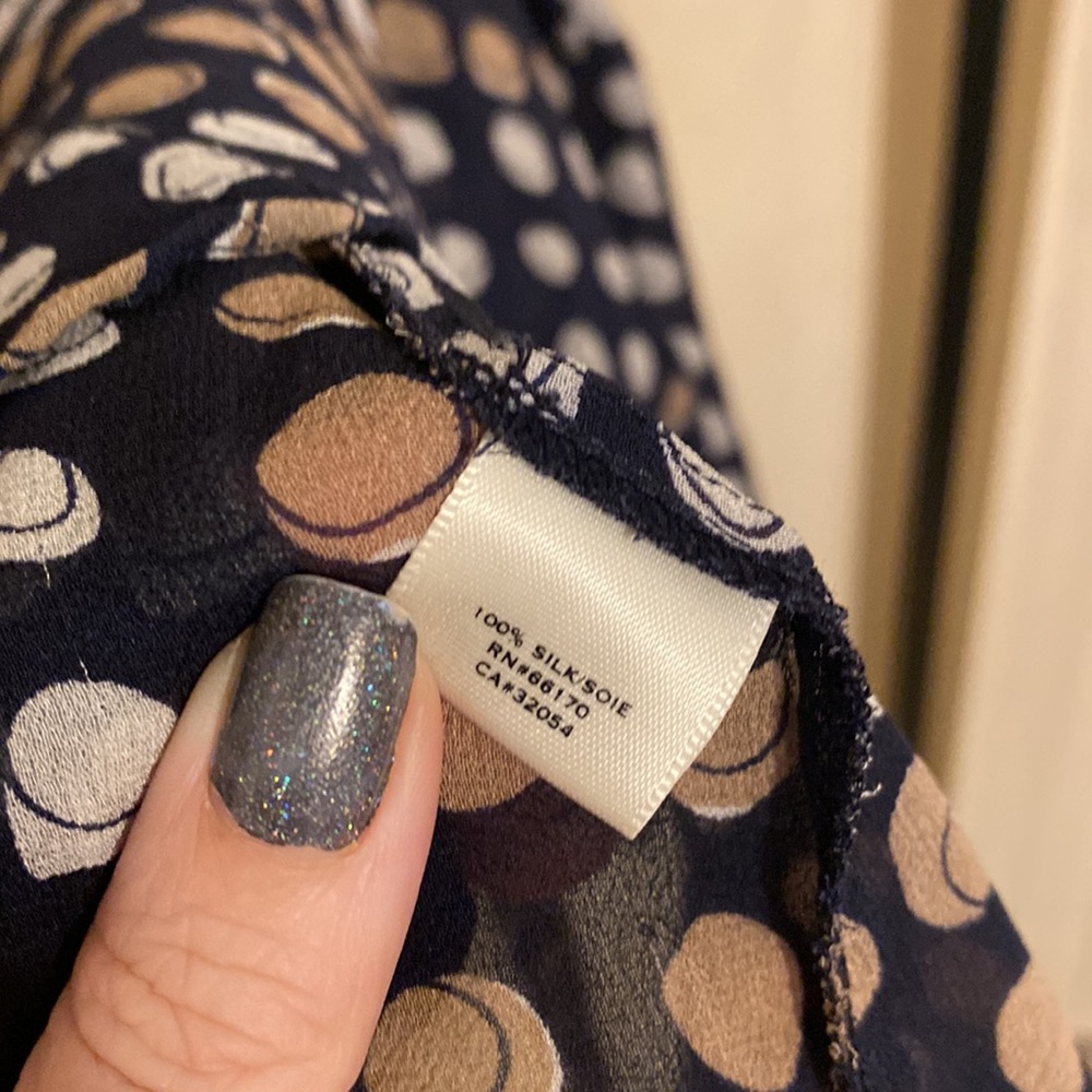 Anthropologie Silk Button-Down Patterned Blouse W… - image 4